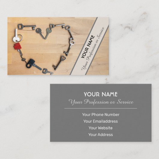 De sleutel tot uw succes - visitekaartje (Voorkant / Achterkant)