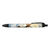 De Sleutel van de Eeuwigheid – Steampunk Vleugels Zwarte Inkt Pen (Bovenkant)