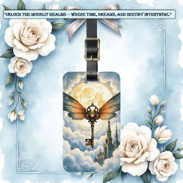 De Sleutel van Eeuwigheid – Steampunk Vleugels Bagagelabel