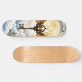 De Sleutel van Eeuwigheid – Steampunk Vleugels Persoonlijk Skateboard (Horizontaal)