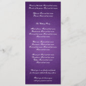 De sleutel van het programma van het huwelijk tot  programmakaart (Achterkant)