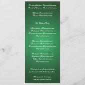 De sleutel van het programma van het huwelijk tot  programmakaart (Achterkant)