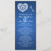 De sleutel van het programma van het huwelijk tot  programmakaart (Voorkant)