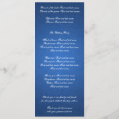 De sleutel van het programma van het huwelijk tot  programmakaart (Achterkant)