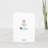 De sleutelbloem bloemen roze kaart van Pasen (Achterkant)