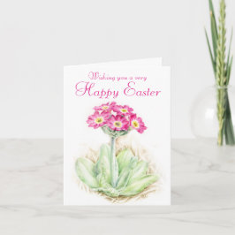 De sleutelbloem bloemen roze kaart van Pasen