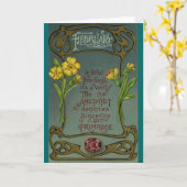 De Sleutelbloem & het Amethist van de Verjaardag Kaart (Gele Bloem)