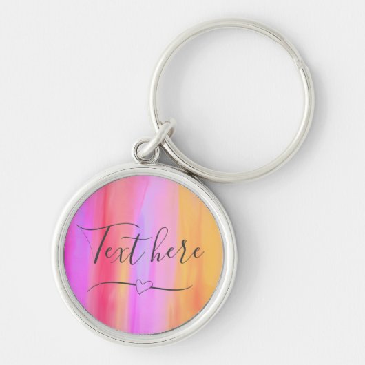 De Sleutelhanger Multicolor Painted Button persona (Voorkant)
