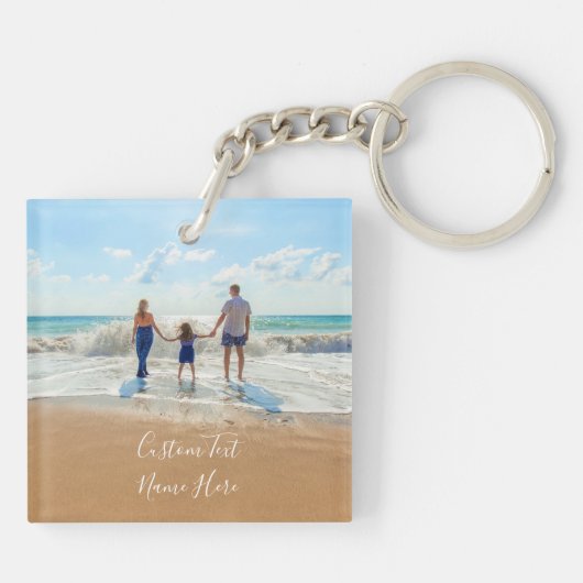 De Sleutelhanger van de Foto van de douane met Uw (Achterkant)