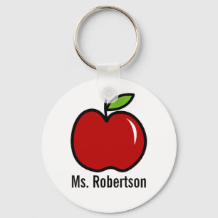 De sleutelhanger van de leraar met rood