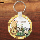 DE  SLEUTELHANGER VAN DE ZOOPERSONEEL GEEL (Voorkant)