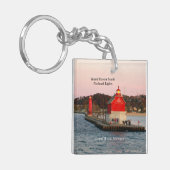 De sleutelketen Grand Haven South Pierhead Lights Sleutelhanger (Voorkant Links)