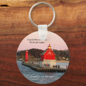 De sleutelketen Grand Haven South Pierhead Lights Sleutelhanger (Voorkant)