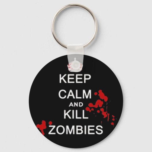 de sleutelketen van zombies rustig houden en doden sleutelhanger (Voorkant)