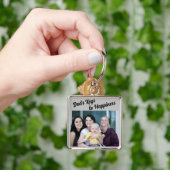 "De sleutels tot geluk van papa" Gepersonaliseerde Sleutelhanger (Hand)