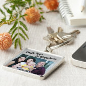 "De sleutels tot geluk van papa" Gepersonaliseerde Sleutelhanger (Zijkant)