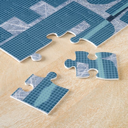 De sleutelspelers lopen op water legpuzzel (Zijkant)