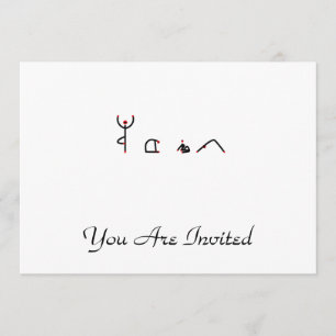 De slimme figuur van yoga stelt spelling YOGA voor Kaart