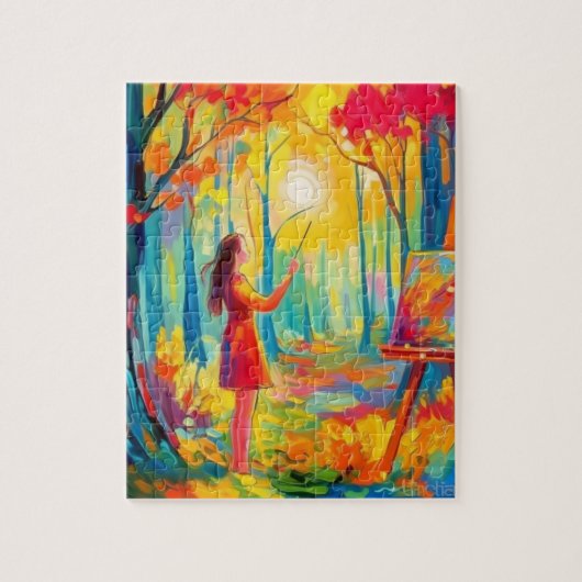 De slimme kunstenaar legpuzzel (Verticaal)