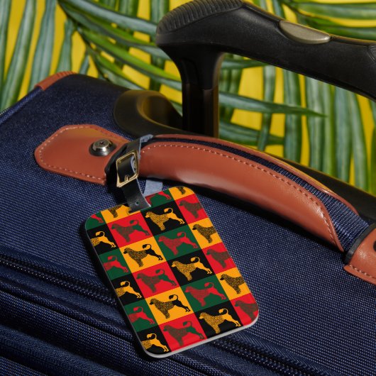 De slimme Portugese waterhond Bagagelabel (Voorkant Insitu 1)