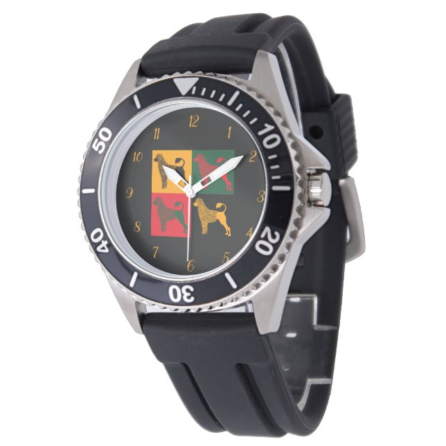De slimme Portugese waterhond Horloge (Gekanteld)