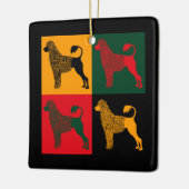 De slimme Portugese waterhond Keramisch Ornament (Links)