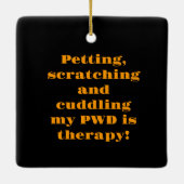 De slimme Portugese waterhond Keramisch Ornament (Achterkant)