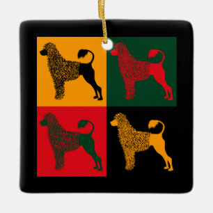 De slimme Portugese waterhond Keramisch Ornament