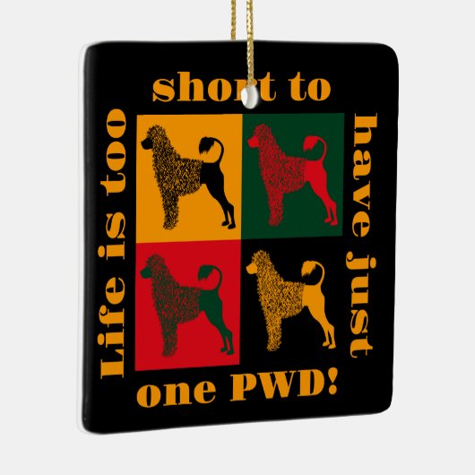 De slimme Portugese waterhond Keramisch Ornament (Rechts)