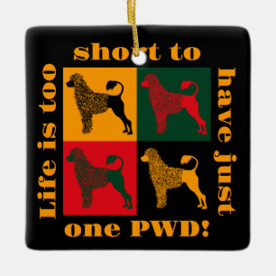 De slimme Portugese waterhond Keramisch Ornament