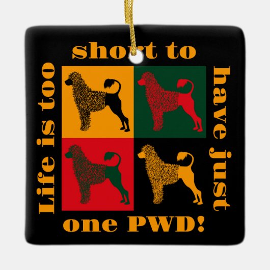 De slimme Portugese waterhond Keramisch Ornament (Voorkant)