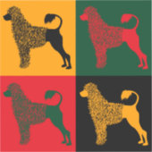 De slimme Portugese waterhond Sticker (Voorkant)