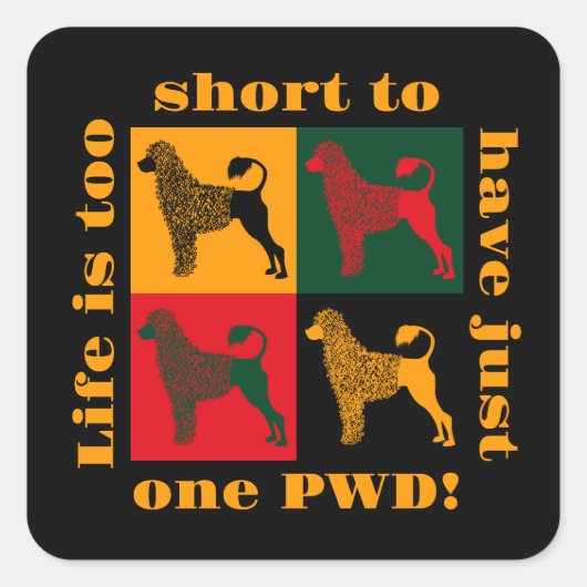 De slimme Portugese waterhond Vierkante Sticker (Voorkant)