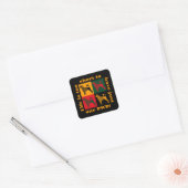 De slimme Portugese waterhond Vierkante Sticker (Envelop)