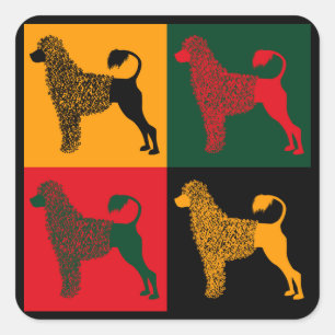 De slimme Portugese waterhond Vierkante Sticker