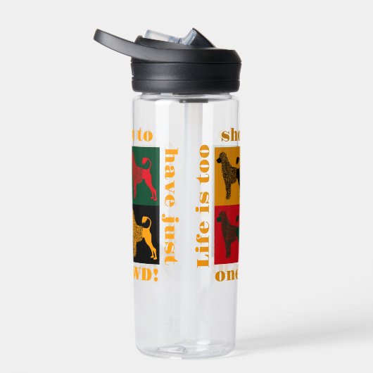 De slimme Portugese waterhond Waterfles (Rechts)