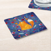 De slimme vos in de ventilatortuin kartonnen onderzetters (Schuin)