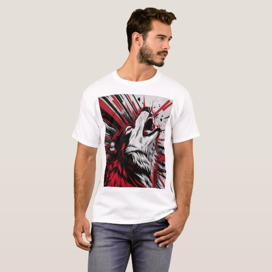 De slimme wolf, de wijze bewaker t-shirt (Voorkant volledig)