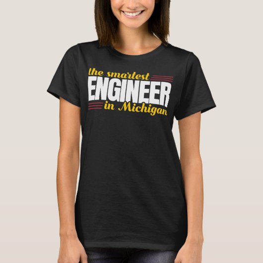 De slimste ingenieur in Michigan T-Shirt (Voorkant)