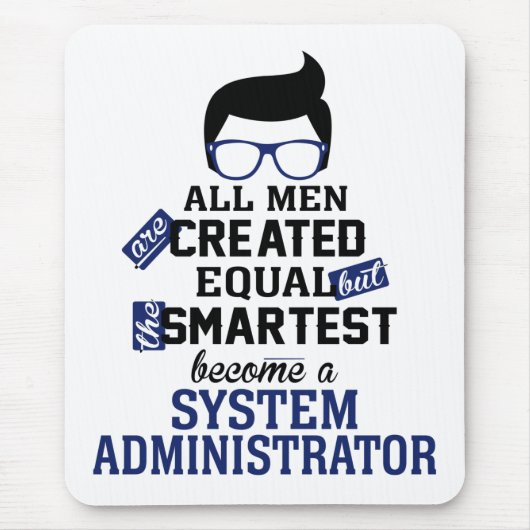 De slimste Mannen worden een systeembeheerder Muismat (Voorkant)