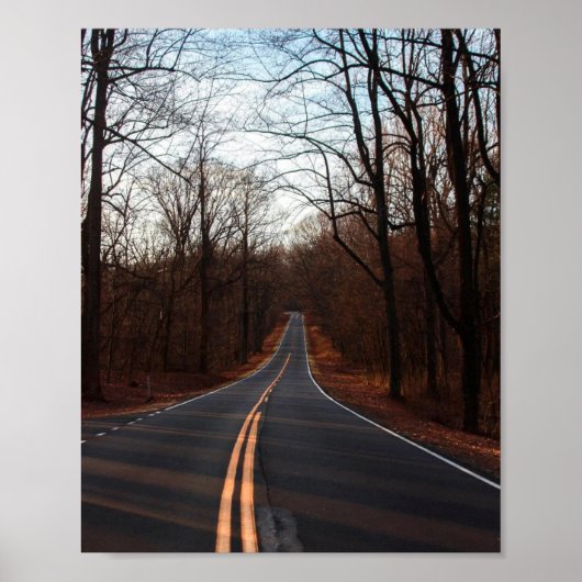 De Slingerende Winterweg Poster (Voorkant)