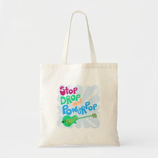 De Slogan van de Muziek van de Daling van het eind Tote Bag (Voorkant)