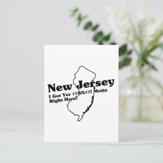 De slogan van de staat New Jersey Briefkaart (Staand voorkant)