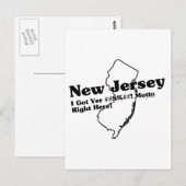 De slogan van de staat New Jersey Briefkaart (Voorkant / Achterkant)