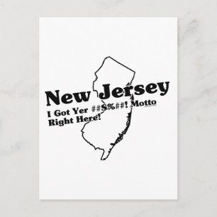 De slogan van de staat New Jersey Briefkaart