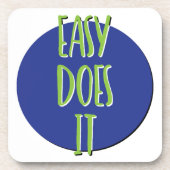 De slogan van Easy Does IT Recovery Bier Onderzetter (Voorkant)