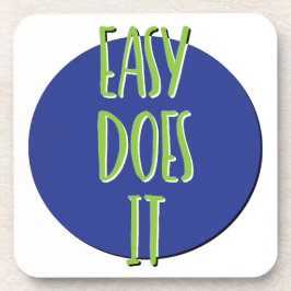 De slogan van Easy Does IT Recovery Bier Onderzetter