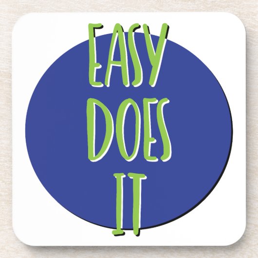 De slogan van Easy Does IT Recovery Bier Onderzetter (Voorkant)