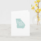 De Slogan van het Motto van de Staat van Georgië Kaart (Gele Bloem)