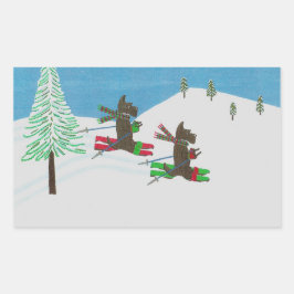 De Slopes 2015CardContest-labels draaien Rechthoekige Sticker